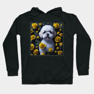 Maltipoo yellow roses Hoodie